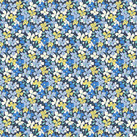 Liberty Fabric - Caroline Campbell Blue