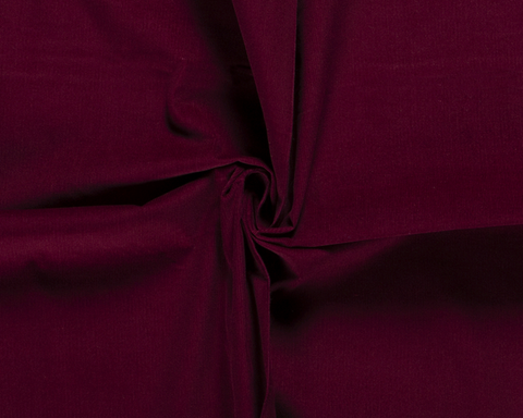 Needlecord Fabric, Rich in Colour, Beautifully soft to touch, Deep Wine Shade