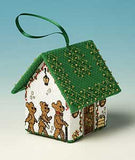 3D Cross Stitch Christmas Tree/Festive Hanging Decoration Panto Houses by Meg Evershed