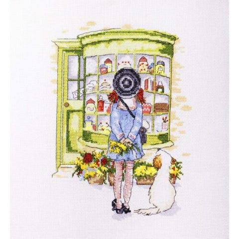 The Old Sweet Shop Cross Stitch by Elizabeth Davies