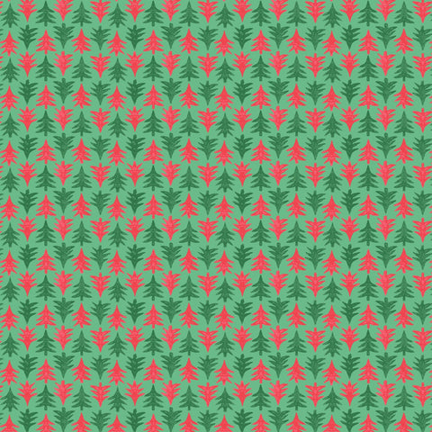Liberty Fabric - Merry and Bright Festive Firs Green