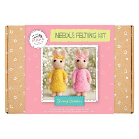 Bunnies Needle Felting Kit by Docraft