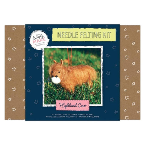 Highland Cow Needle Felting Kit by Docraft