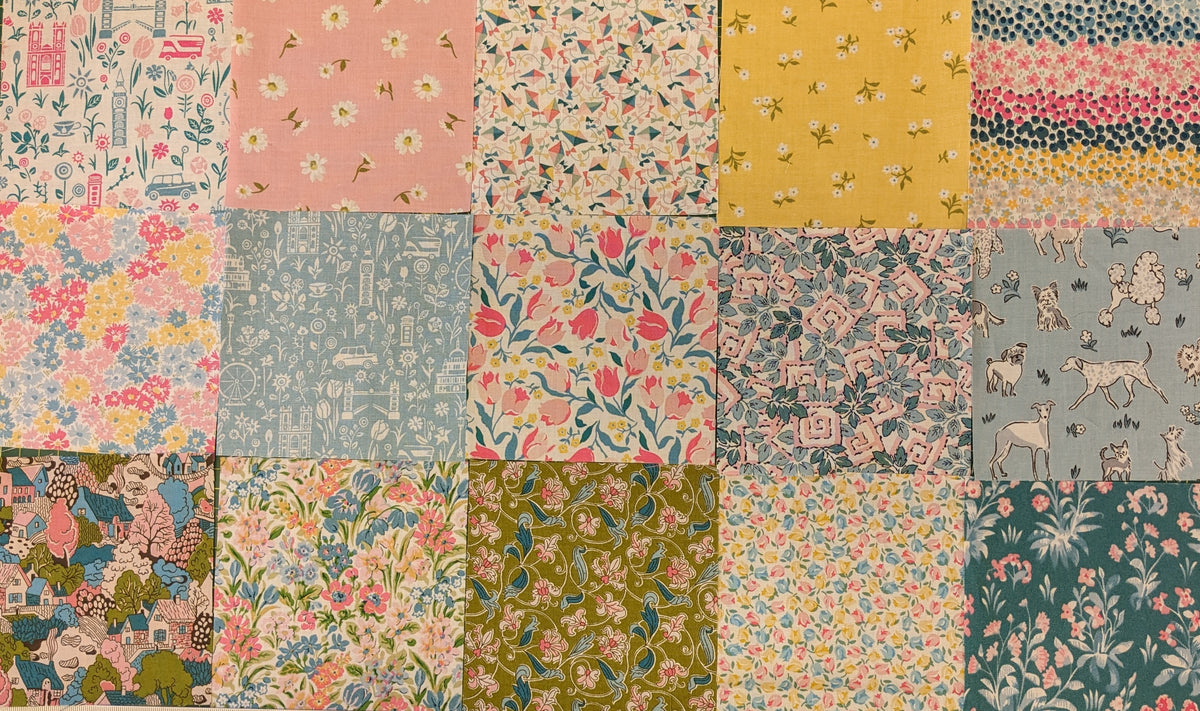 Liberty Fabric ~ 20 Pcs Liberty Tana Lawn Mixed Colors 5 Charm Square –  Hobby House Needleworks