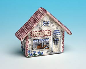 3D Cross Stitch Needlecraft Shop Fridge Magnet by Meg Evershed