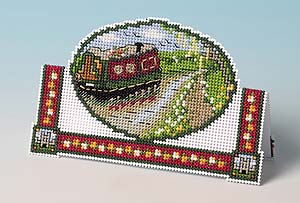 3D Cross Stitch  Greetings Card by Meg Evershed of the Nutmeg Company