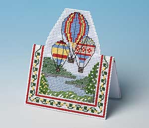 3D Cross Stitch  Greetings Card by Meg Evershed of the Nutmeg Company