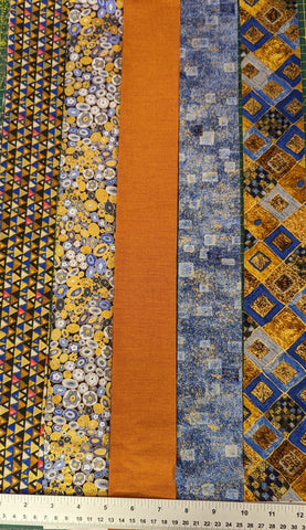 Robert Kaufman Fabric - Gustav Klimt Fabric Jelly Roll Fabric Strips