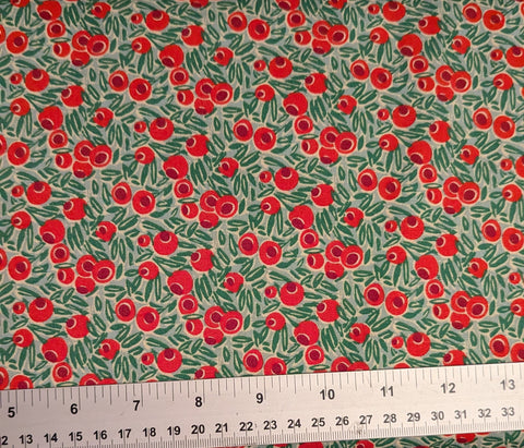 Liberty Fabric Festive Fair Collection - Yew Berries