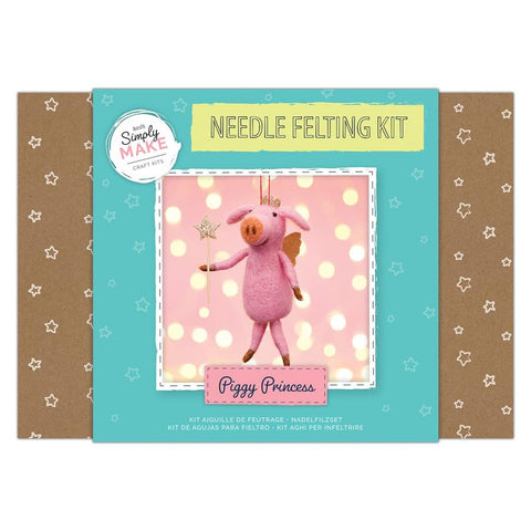 Piggy Princess Needle Felting Kit by Docraft