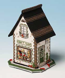 3D Cross Stitch Miniature Craft Shop by Meg Evershed of the Nutmeg Company