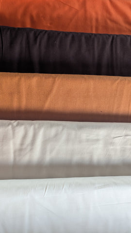 Shades of Orange, Brown & Cream Fabric Solids Filler 100% Cotton Fabric