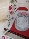 Christmas Advent Calender Panel with Santa/Father Christmas. Stitch your own advent calender 100% cotton fabric panel.