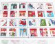 Christmas Advent Calender Panel with Brightly Painted Town Houses. Stitch your own advent calender 100% cotton fabric panel.