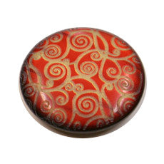 Buttons - Red embossed with Gold pattern