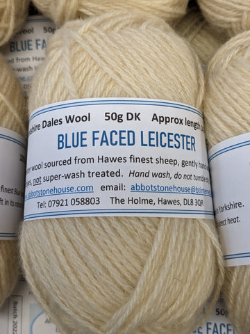 Yorkshire Dales Blue Faced Leicester Quality Exclusive Double Knit 100% Yorkshire Wool