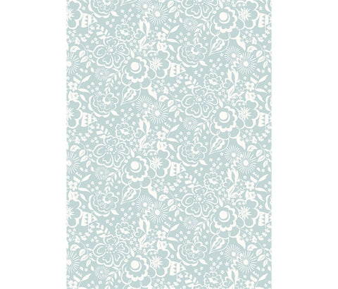 Liberty Fabric -Deco Dance Collection - Lindy Silhouette Blue/Green