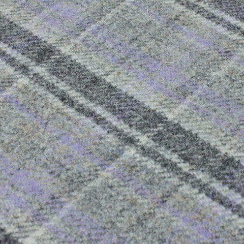 Other Fabric's - Pure Wool Yorkshire Tweed in Grey/Lilac Blue Check