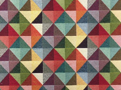 Other Fabric's - Cotton Rich, Poly Cotton Multi Coloured Tapestry Triangle Fabric