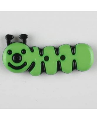 Green Caterpillar 2 Hole Button