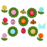 Buttons - Bees, Butterflies, Flowers and Garden Produce Buttons