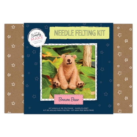 Brown Bear Needle Felting Kit by Docraft