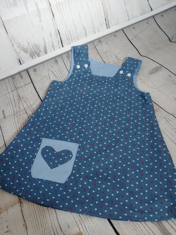 Reversible Pinafore Dress With Patch Pocket by Milly and Harry