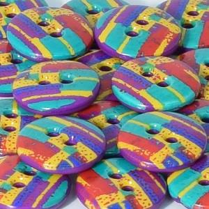 Buttons - multi coloured 2 hole