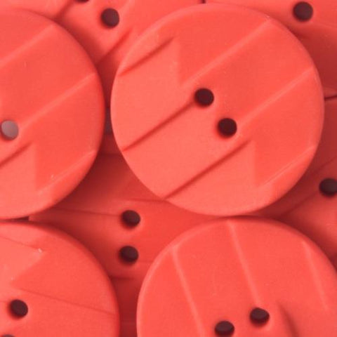 Buttons - Round Red Groovy Button
