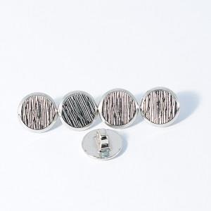 Buttons - Small Silver Button With Textured Top