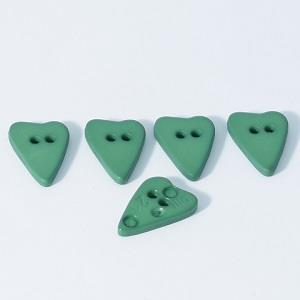 Buttons - Small Green Heart