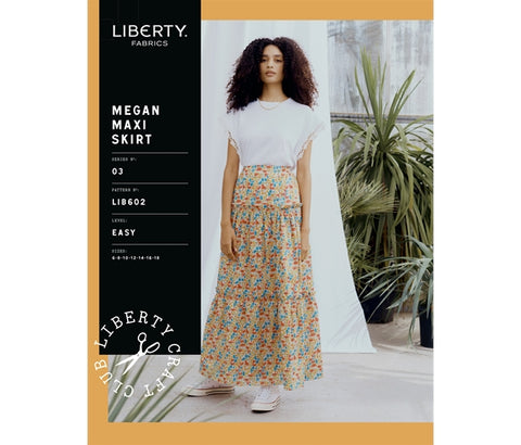 Patterns - Liberty Dressmaking Pattern Tiered, Gathered Megan Maxi Skirt