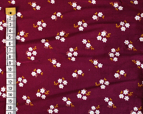 Babycord Floral Cotton Fabric