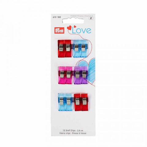 Prym Love Quilting Fabric Clips in large of small sizes