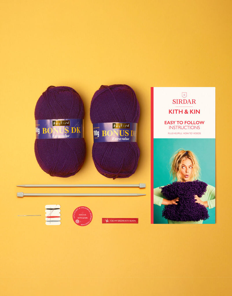 Sirdar Kith & Kin Loopy Cushion Knitting Kit